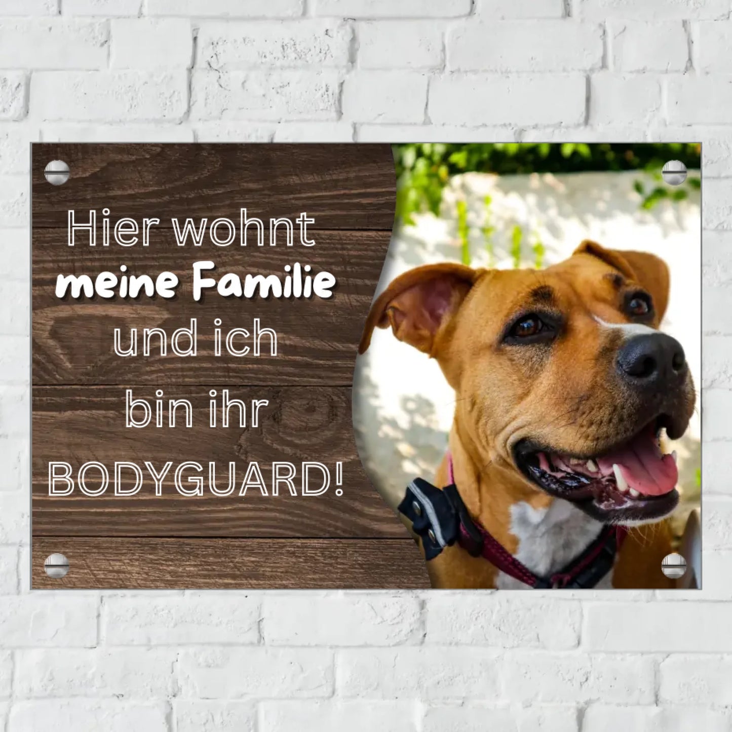 Türschild mit Löchern zum Befestigen für Innen und Außen