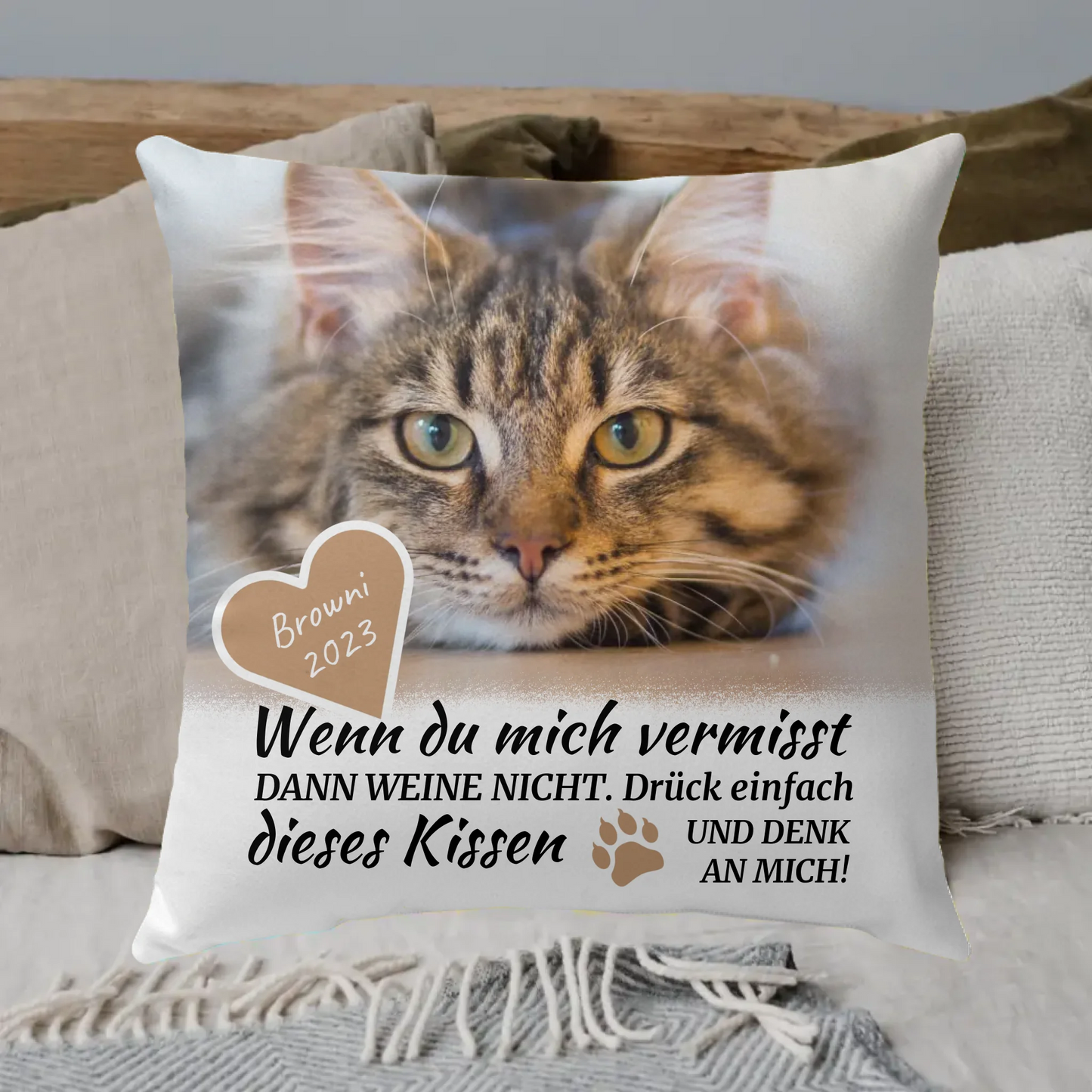 Katzen Gedenktafel - Individuelles Metallschild