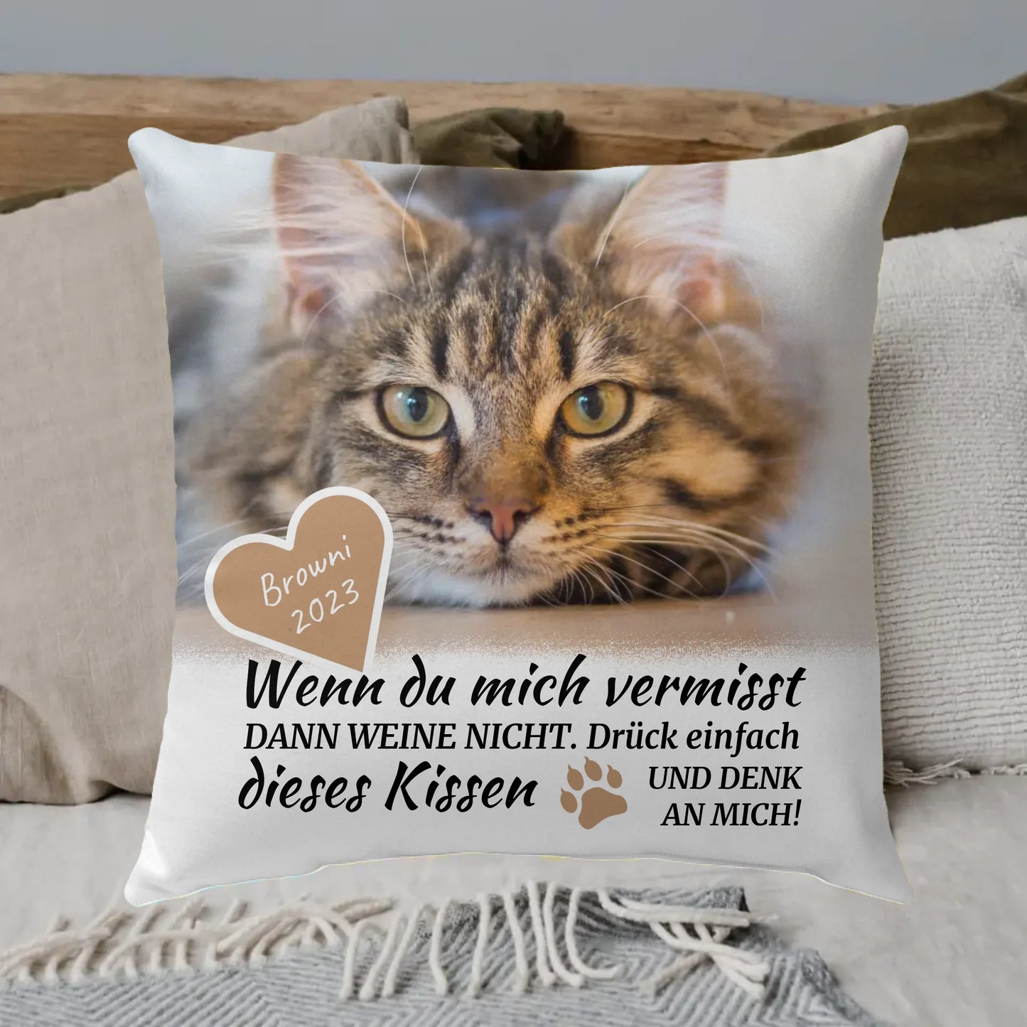 Katzen Gedenktafel - Individuelles Metallschild