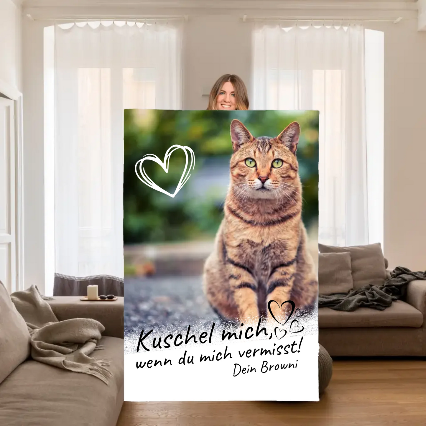 Katzen Gedenktafel - Individuelles Metallschild