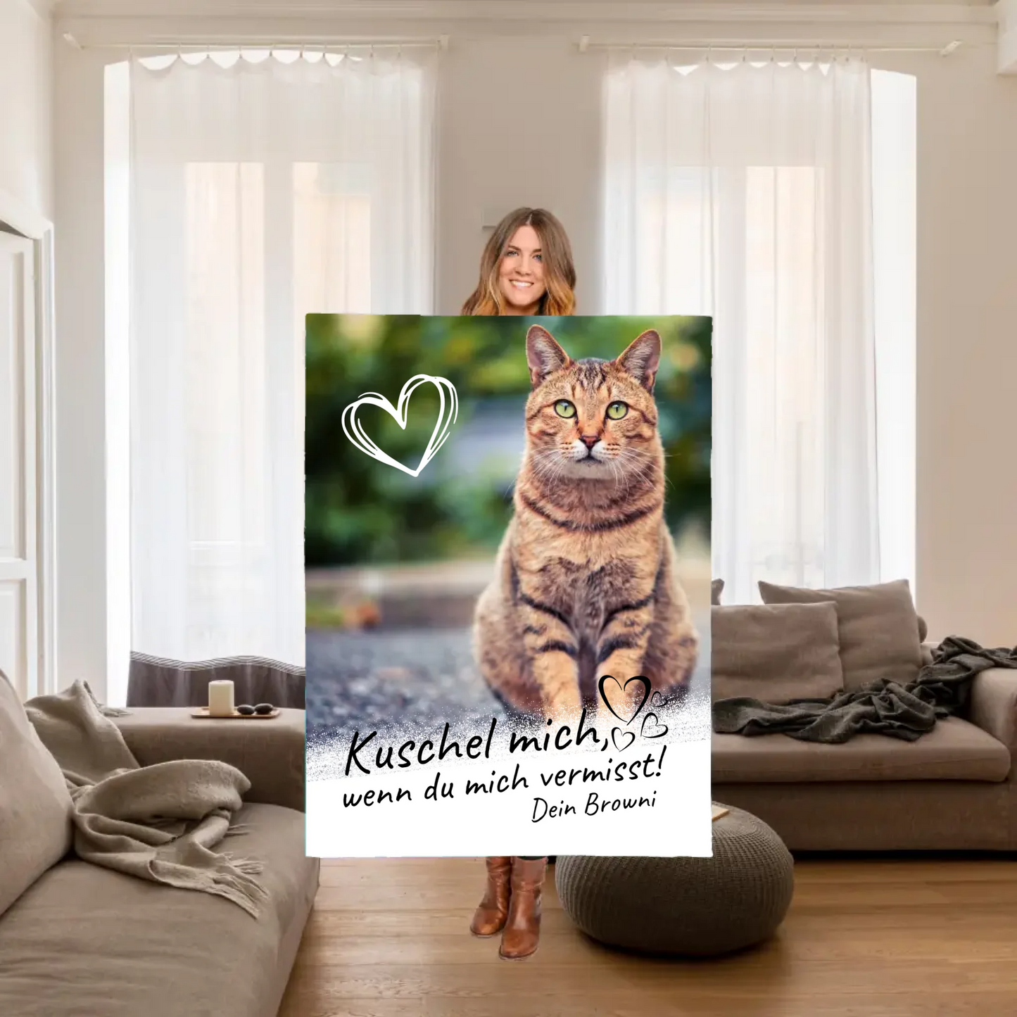 Katzen Gedenktafel - Individuelles Metallschild
