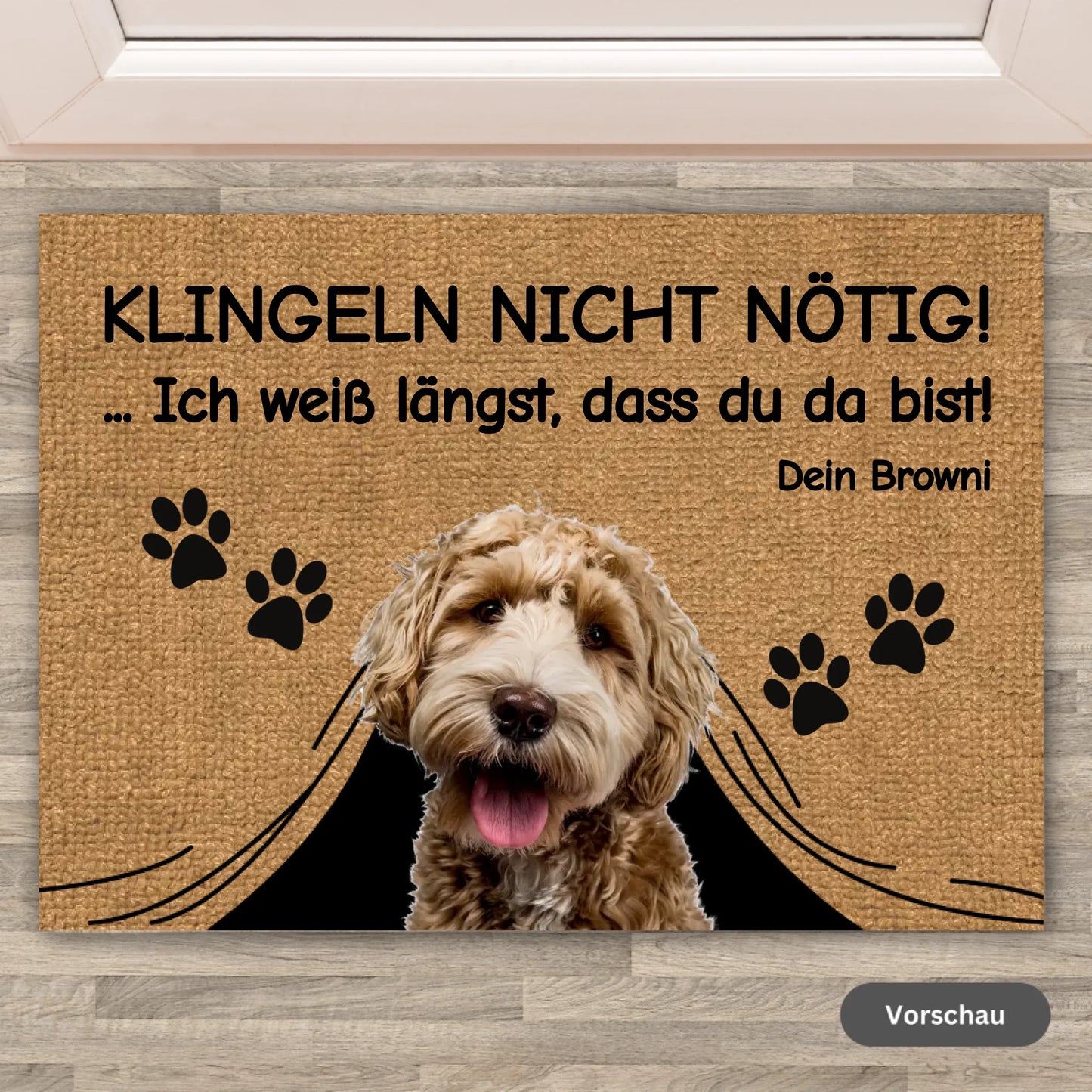 Willkommen bei - Eigene Foto Fußmatte