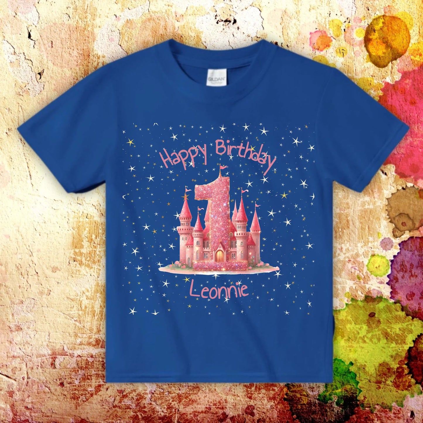 Geburtstag mit Zahl und Namen - individuelles Kinder T-Shirt
