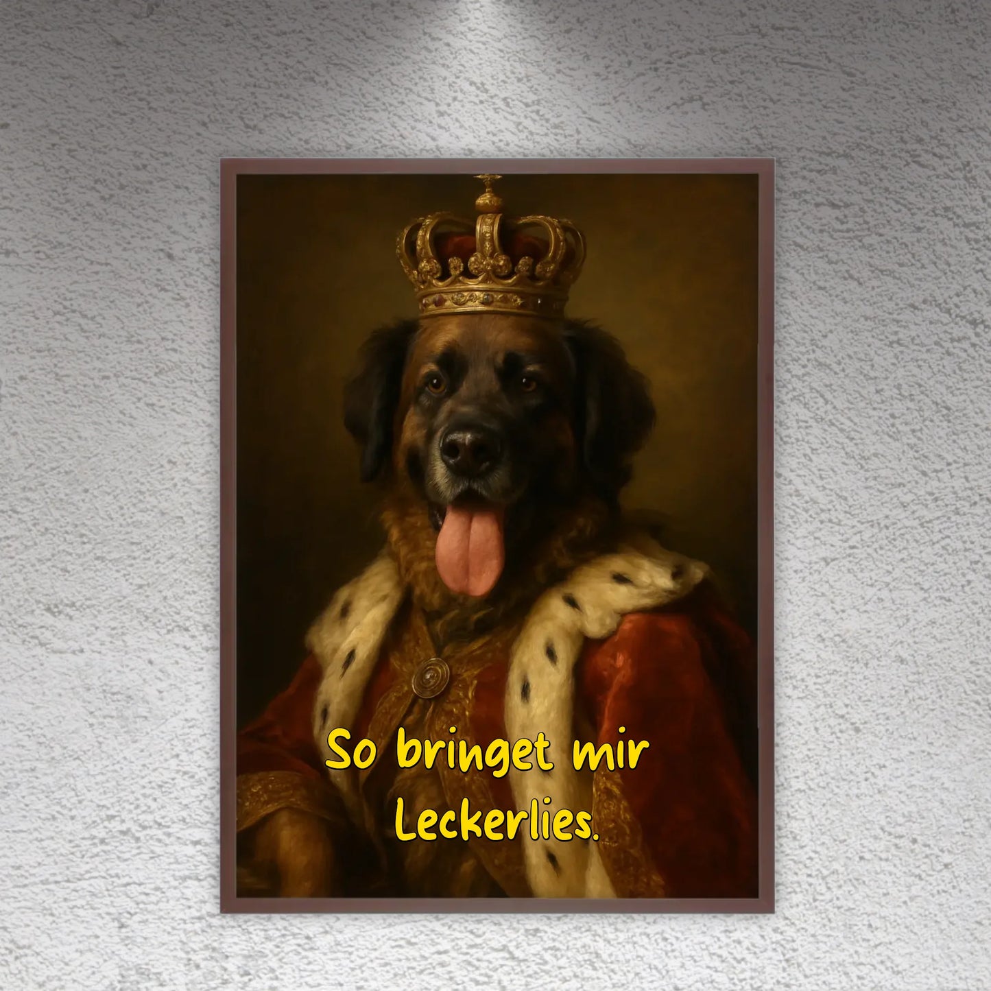 Dein Haustier-Foto als royales Gemälde - individuelles Poster mit Rahmen