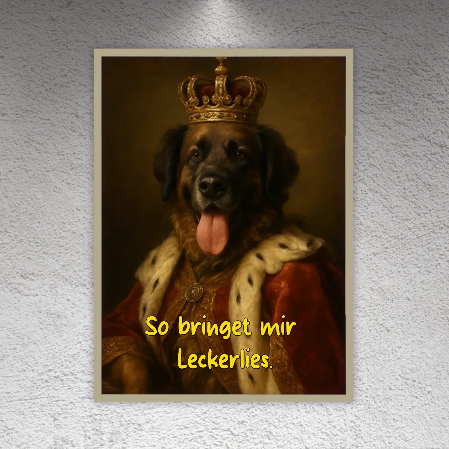 Dein Haustier-Foto als royales Gemälde - individuelles Poster mit Rahmen