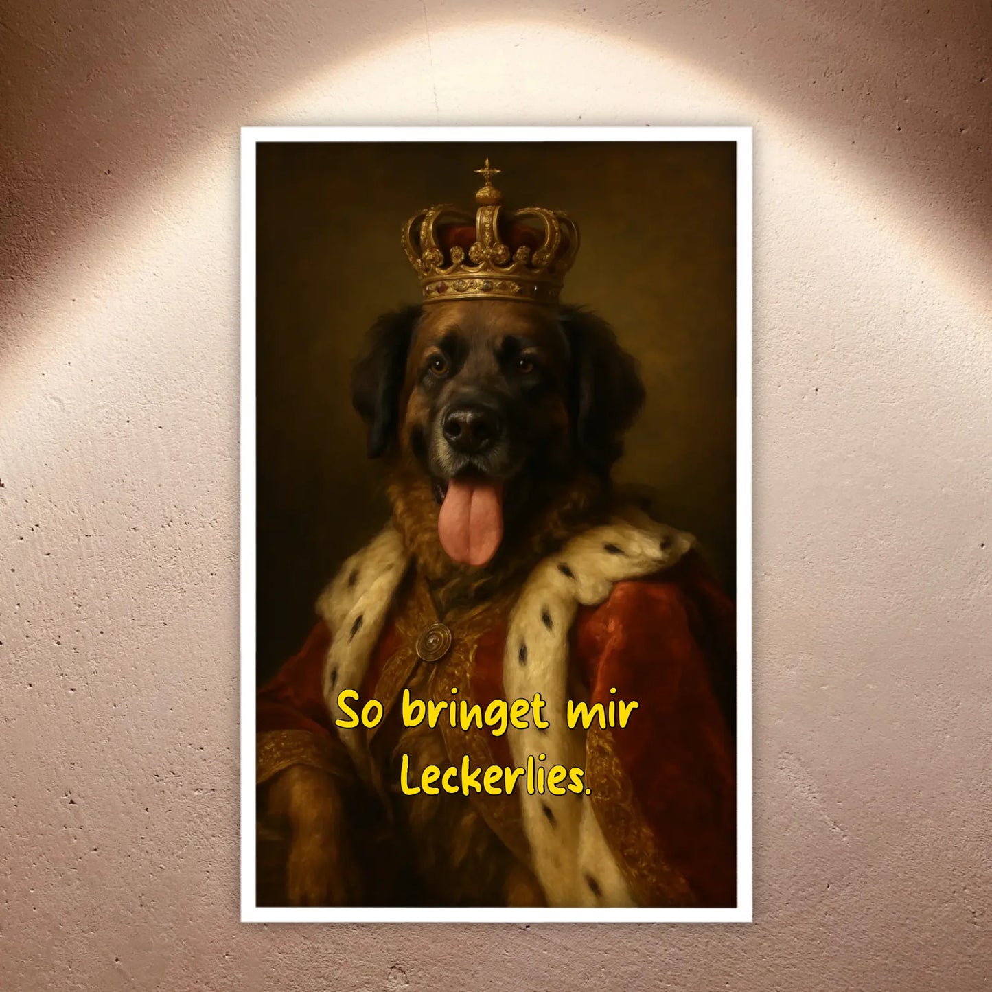 Dein Haustier-Foto als royales Gemälde - individuelles Poster mit Rahmen