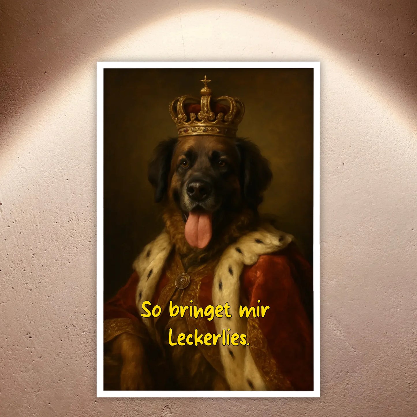 Dein Haustier-Foto als royales Gemälde - individuelles Poster mit Rahmen