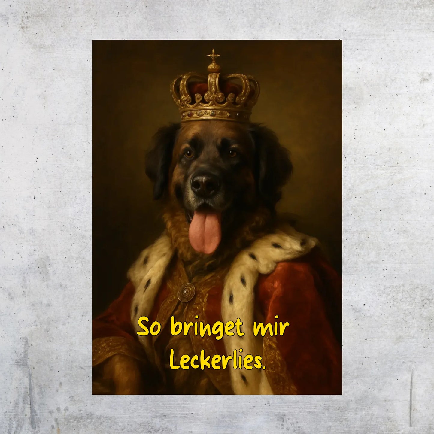 Dein Haustier-Foto als royales Gemälde - individuelles Poster mit Rahmen