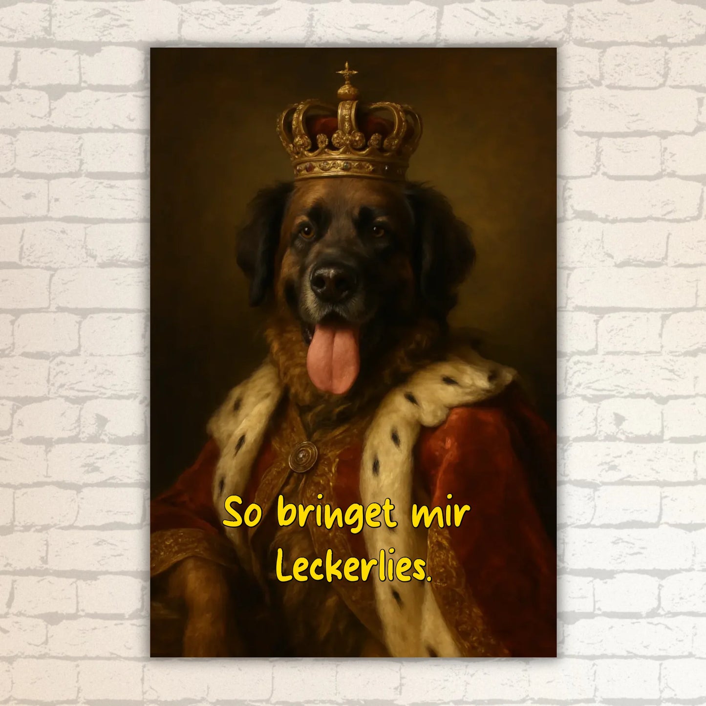 Dein Haustier-Foto als royales Gemälde - individuelles Poster mit Rahmen