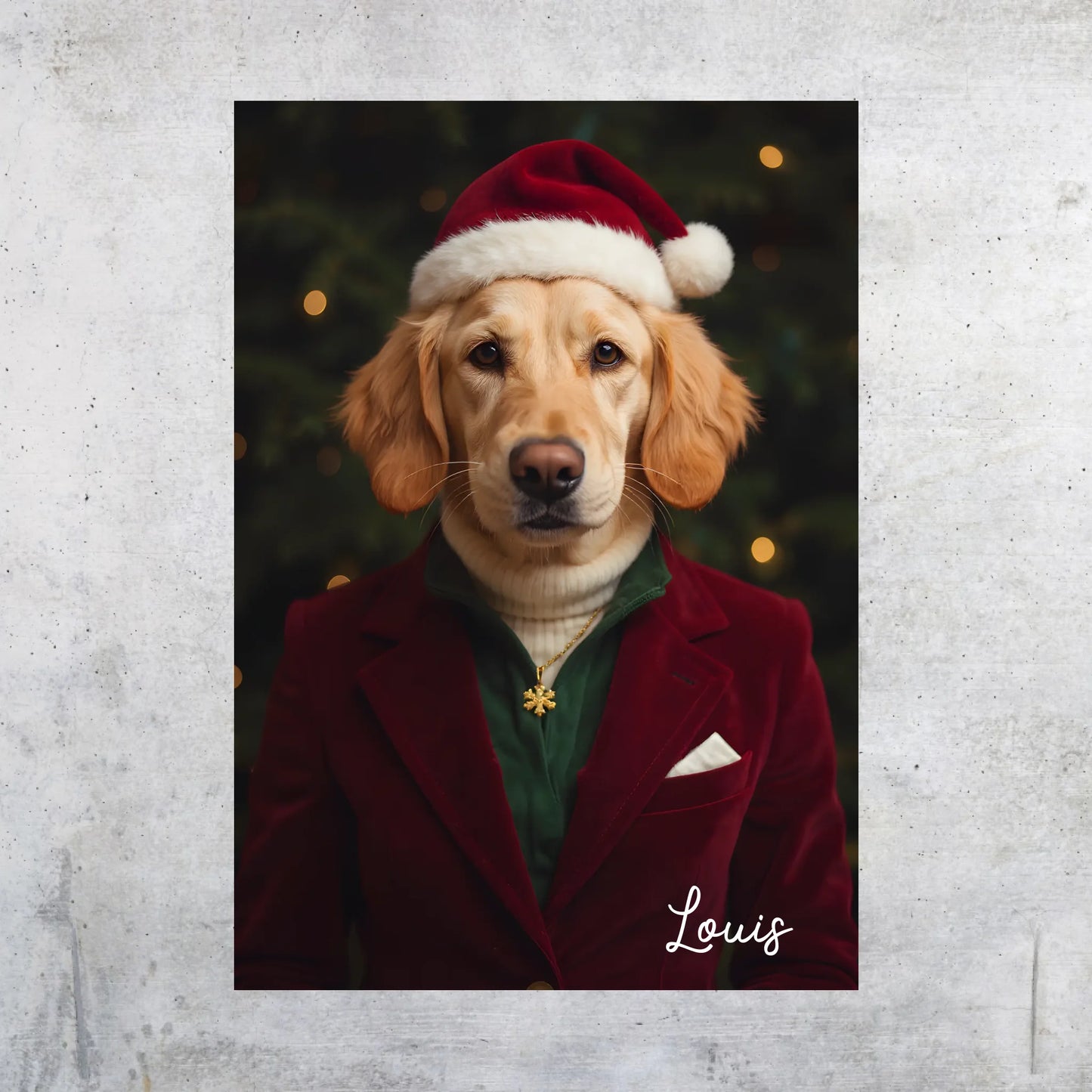 Haustier in verschiedenen Outfits und Stilen - individuelle Leinwand