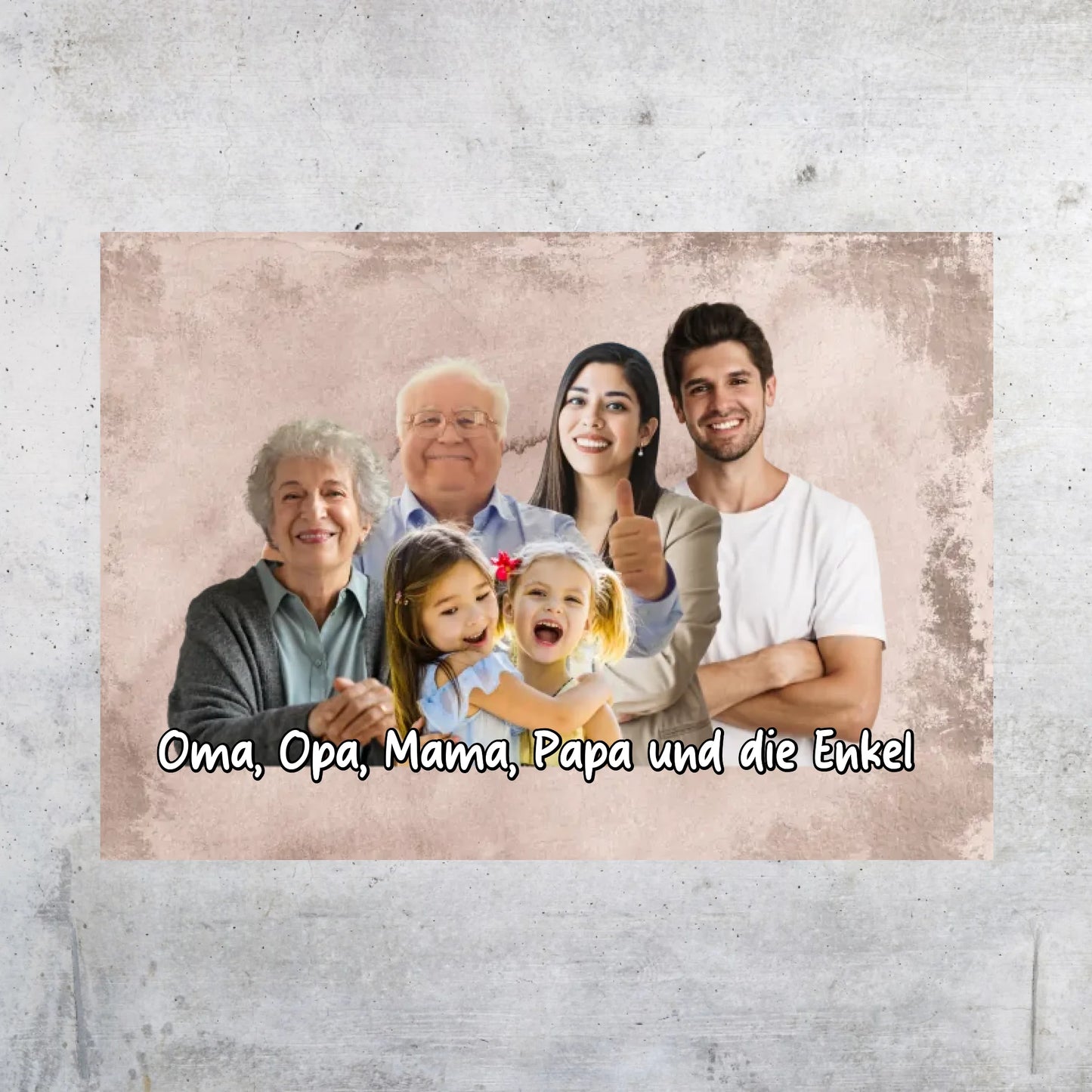 mehrere Personen vereint aus einzelnen Fotos - individuelle Leinwand