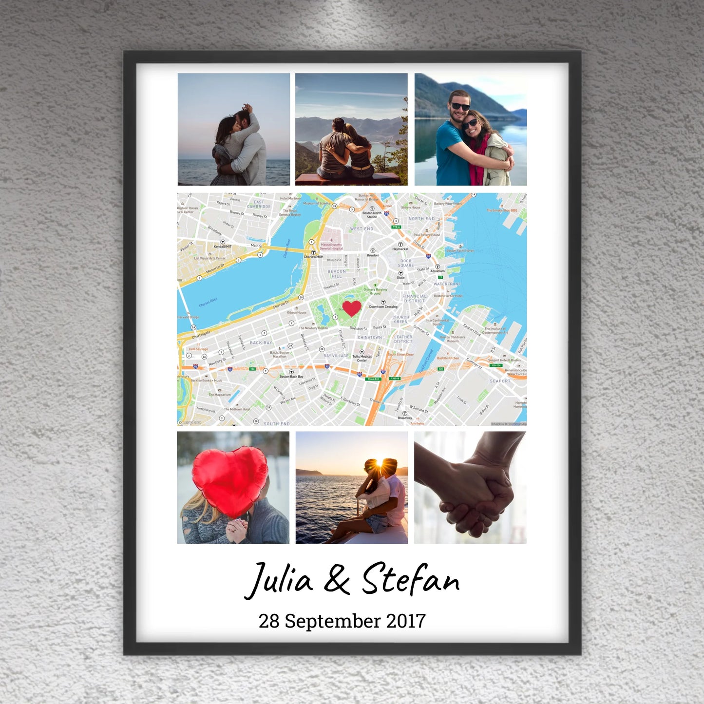 Foto und Ort Collage - Individuelle Fotolandkarte