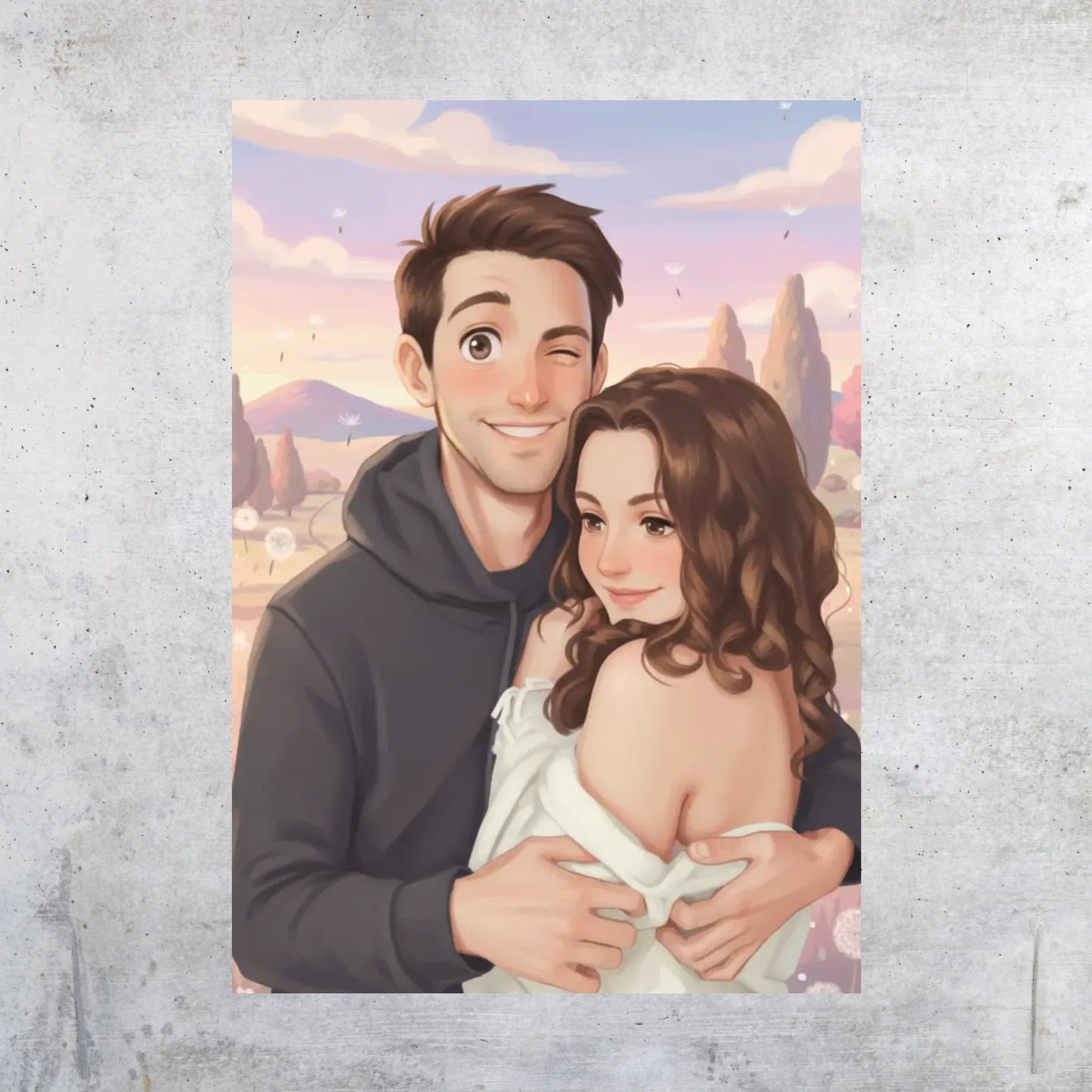 Anime Portrait Poster – Dein Bild im Ghibli-Stil - individuelles Poster mit Rahmen