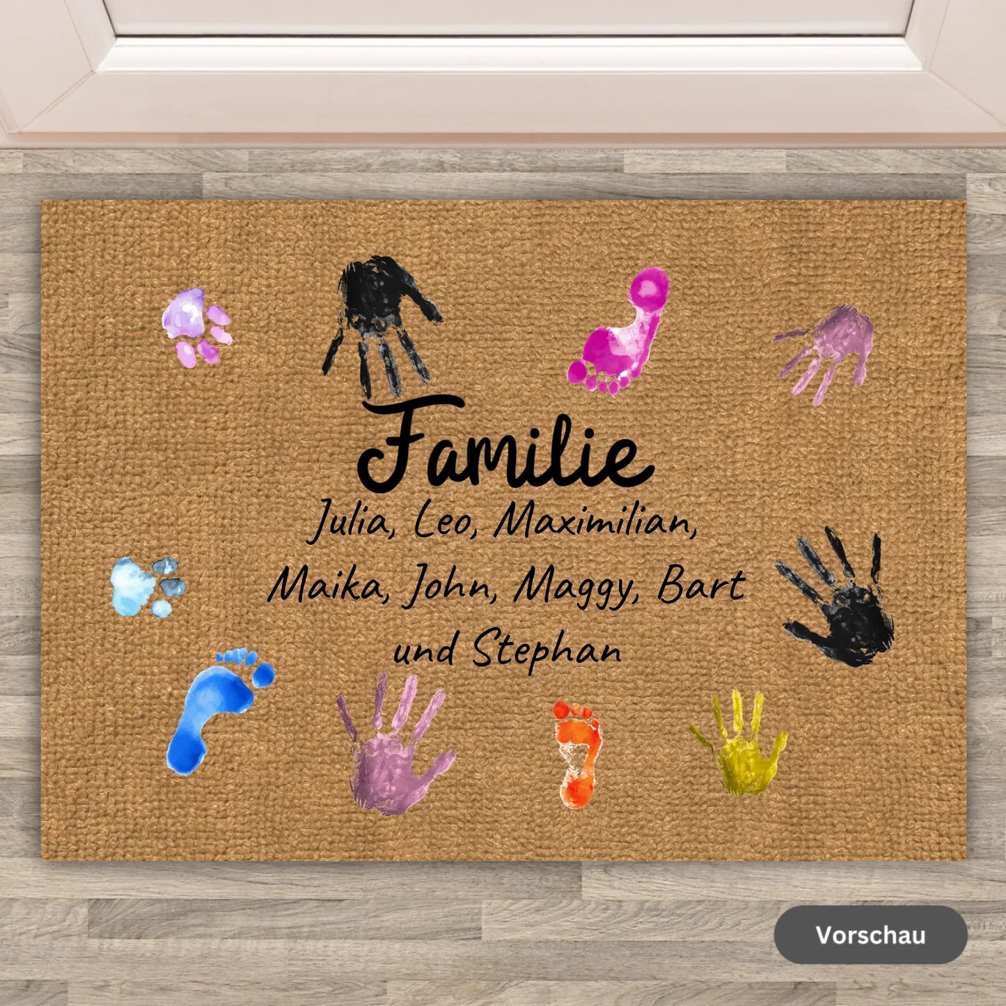 LGBT+ Rainbow Family with or without children and pets - Personalized Doormat