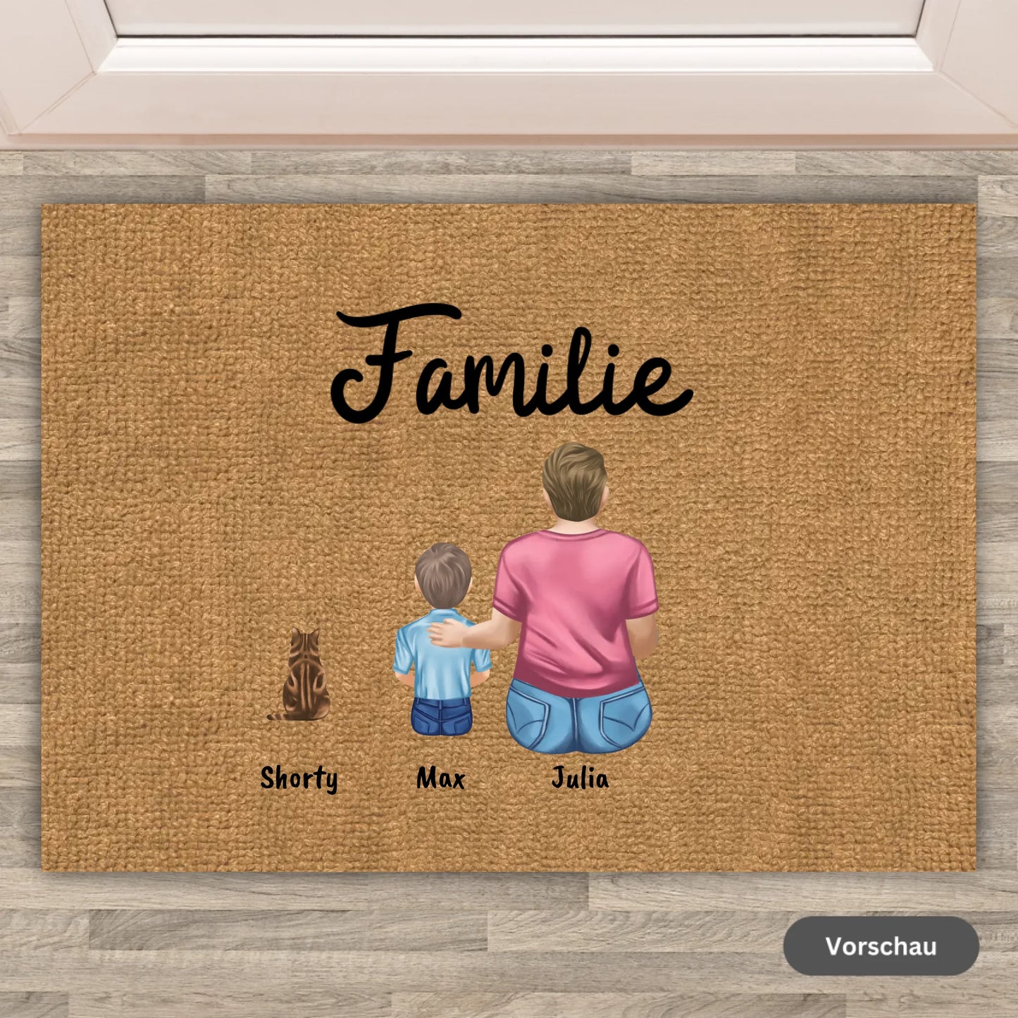 Colorful feet, hands and paws - Personalized doormat