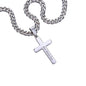 Graviertes Stahl-Kreuz - individuelle Halskette