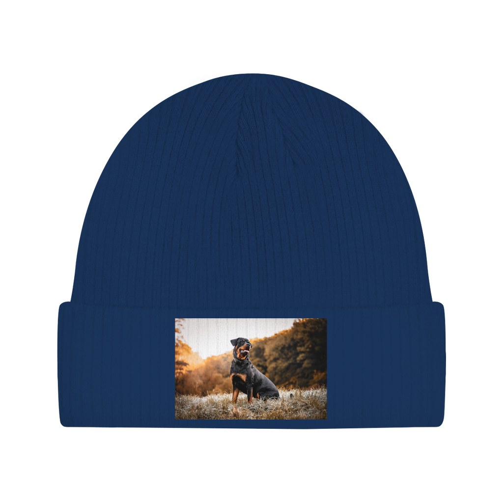 Foto Beanie - individuelle Strickmütze