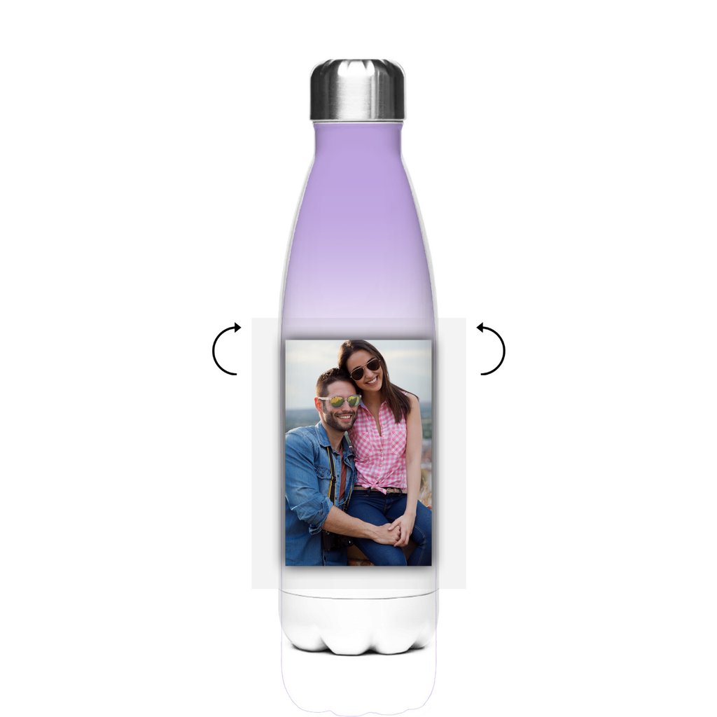 Mit Foto und Initialen - individuelle Büro Thermoflasche