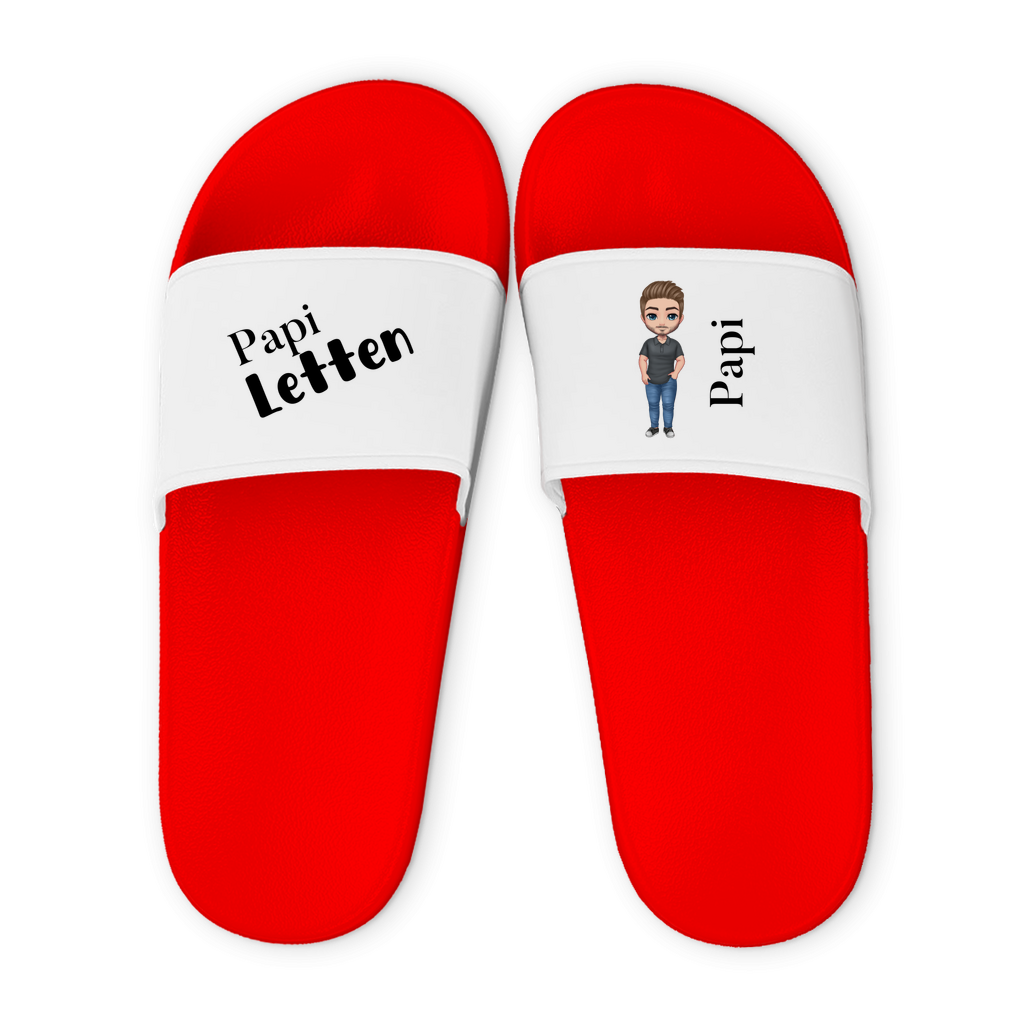 Papi Letten mit Papa auf dem Latsch - individuelle Badelatschen