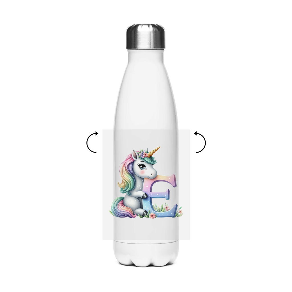 Schultrinkflasche "Einhorn" aus Edelstahl - individuelle Thermoflasche