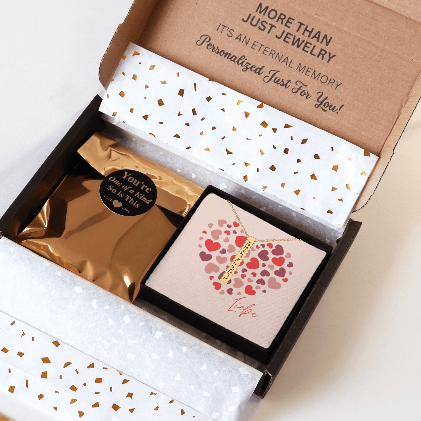 Personalisierte Koordinaten-Halskette – Verewige Besondere Orte & Momente | Silber, Gold & Roségold