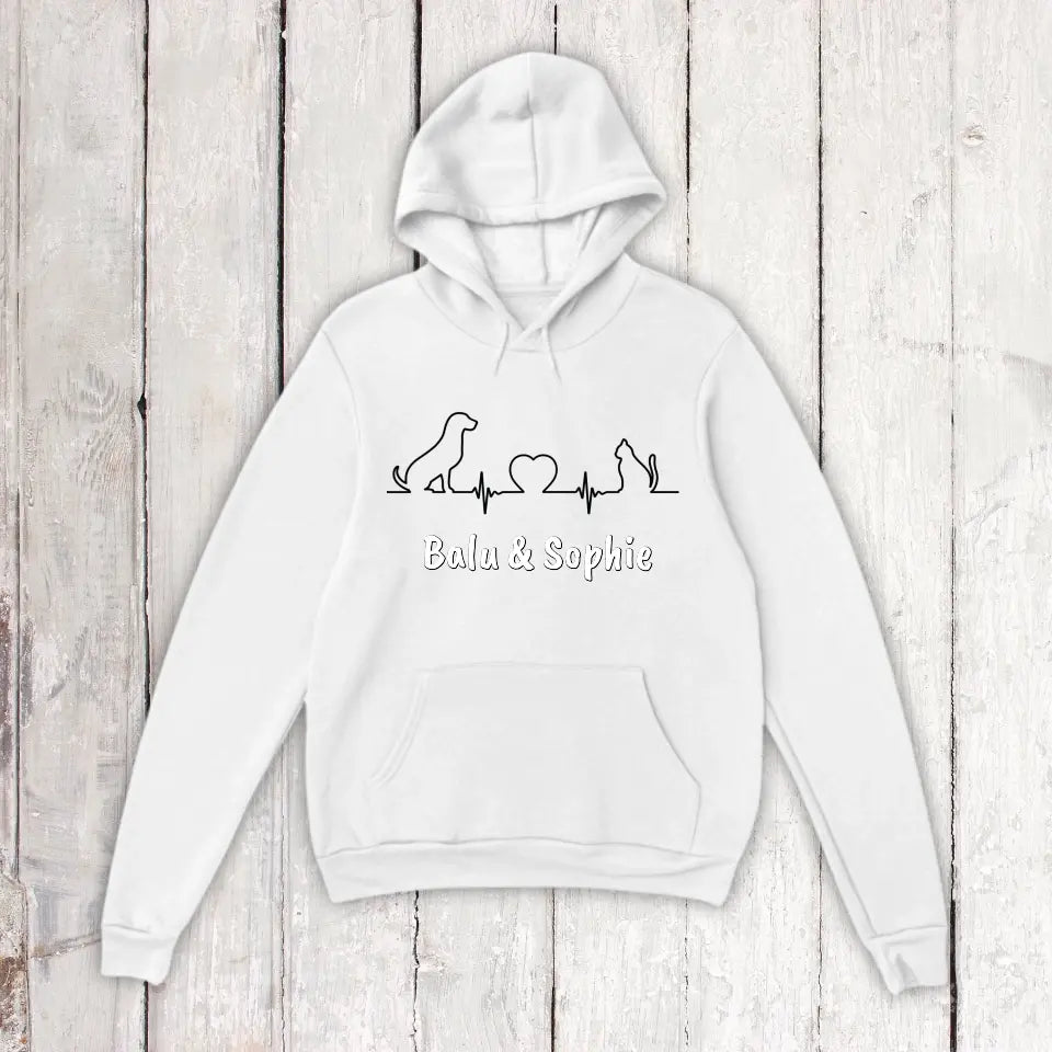 Herzschlag für Tiere - Individueller Unisex Hoodie
