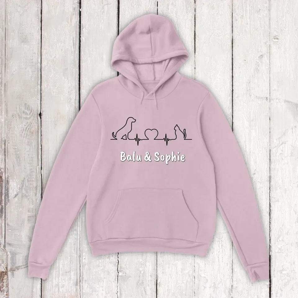 Herzschlag für Tiere - Individueller Unisex Hoodie