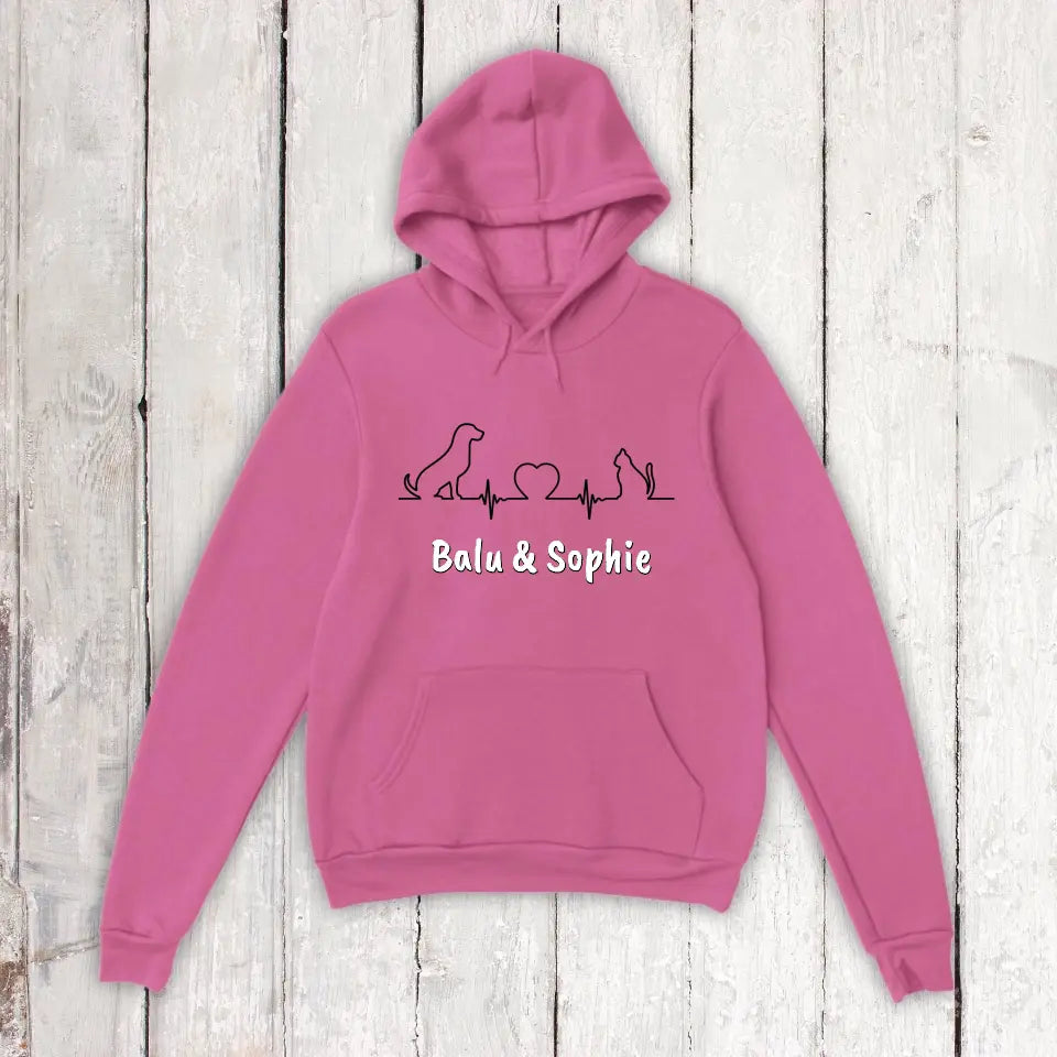 Herzschlag für Tiere - Individueller Unisex Hoodie