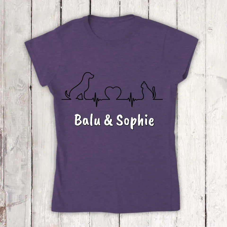 Herzschlag für Tiere - Individuelles T-Shirt | Personalize Palace