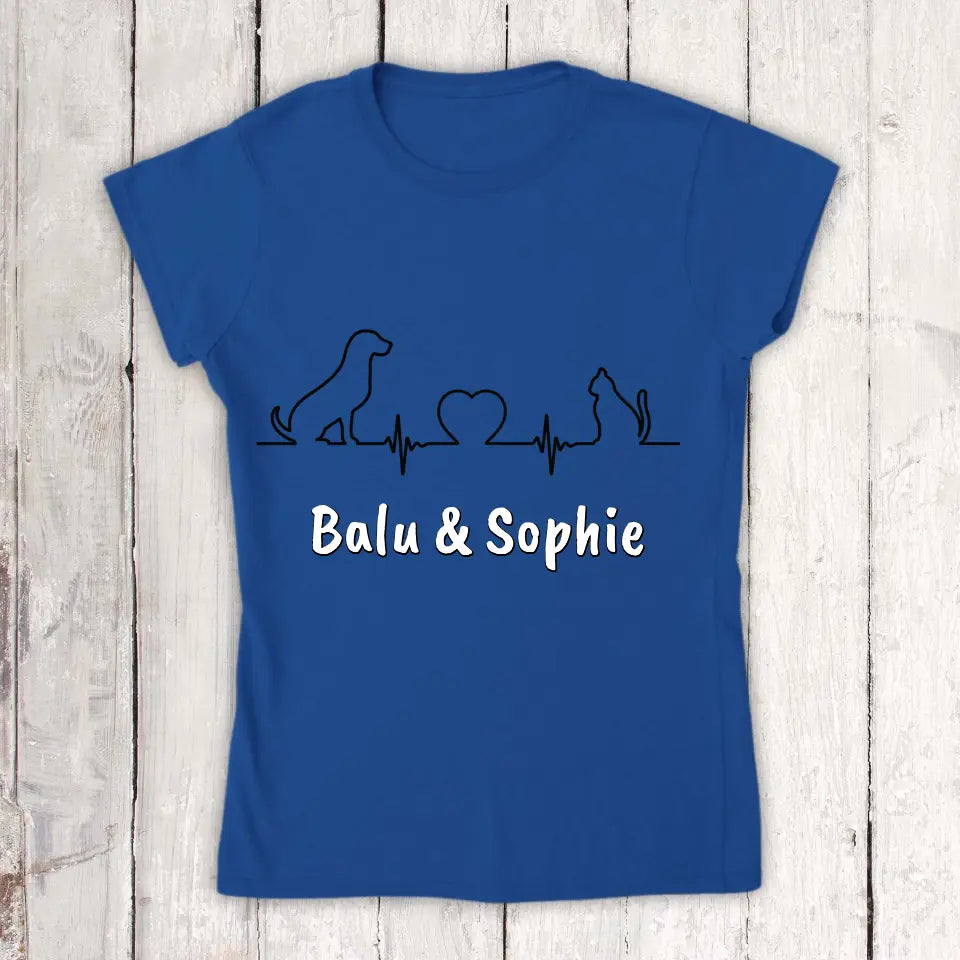 Herzschlag für Tiere - Individuelles T-Shirt | Personalize Palace