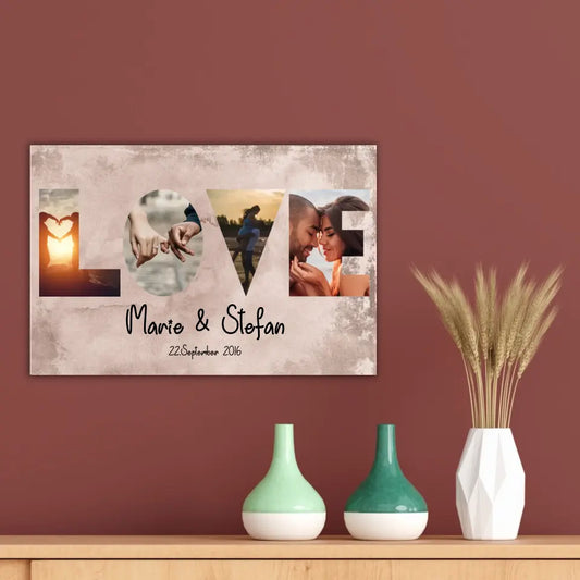 Foto Buchstaben - individuelle Fotoleinwand