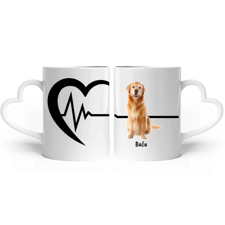 Herzschlagtasse - Individuelle Tasse mit deinem Foto