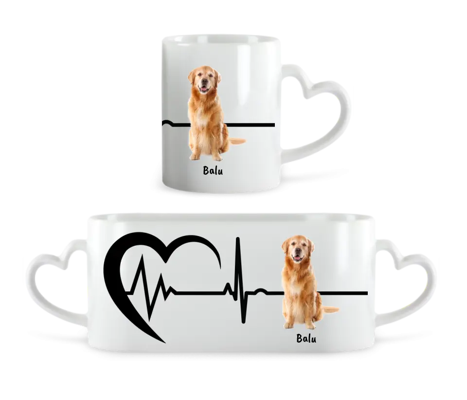 Herzschlagtasse - Individuelle Tasse mit deinem Foto