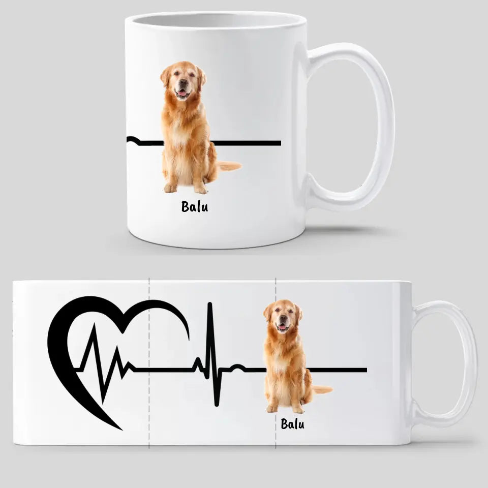 Herzschlagtasse - Individuelle Tasse mit deinem Foto