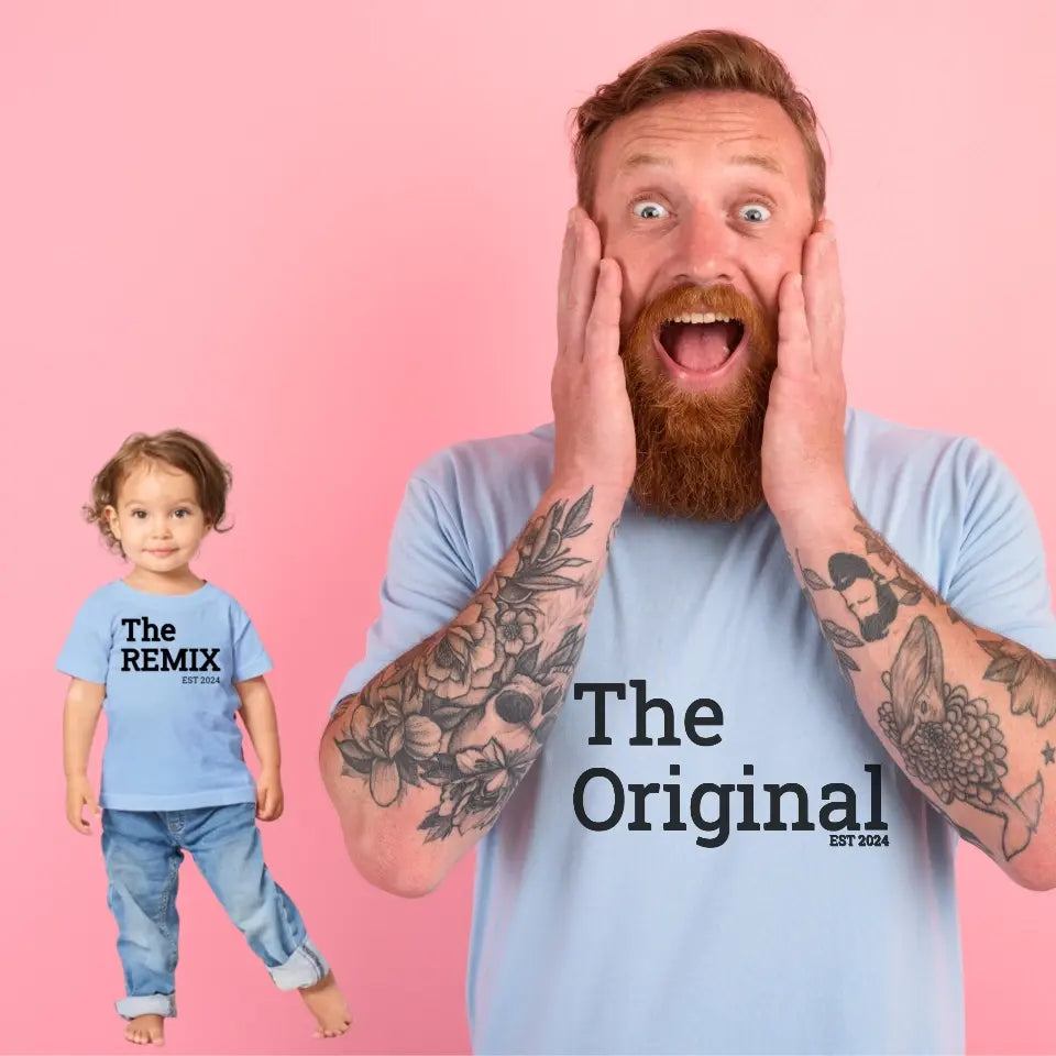 The Original & The Remix - individuelles Eltern-Kind-T-Shirt