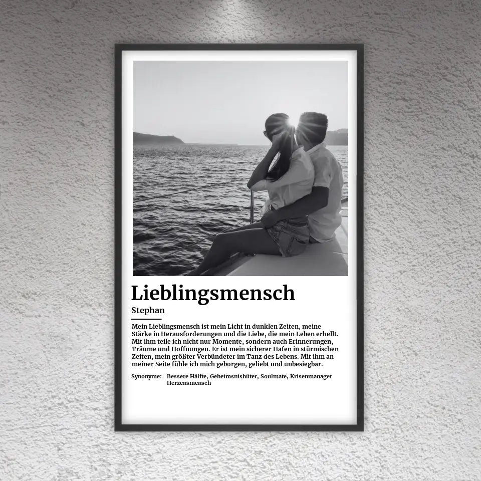 Foto mit Definition - Individuelles Poster mit Rahmen