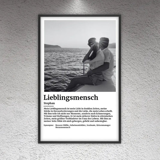 Foto mit Definition - Individuelles Poster mit Rahmen