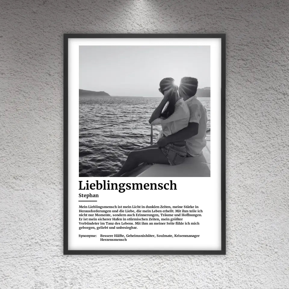 Foto mit Definition - Individuelles Poster mit Rahmen
