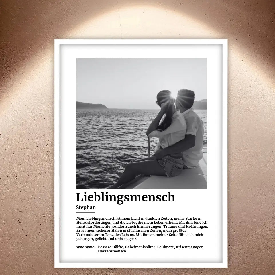 Foto mit Definition - Individuelles Poster mit Rahmen