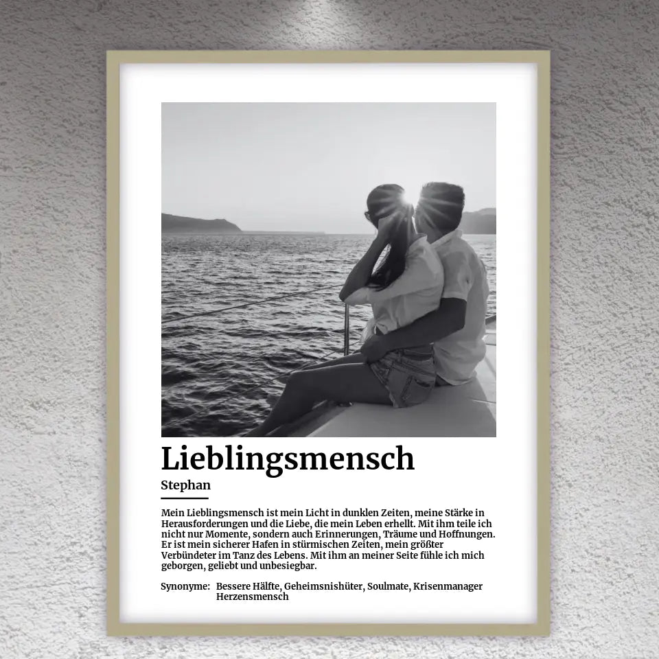 Foto mit Definition - Individuelles Poster mit Rahmen