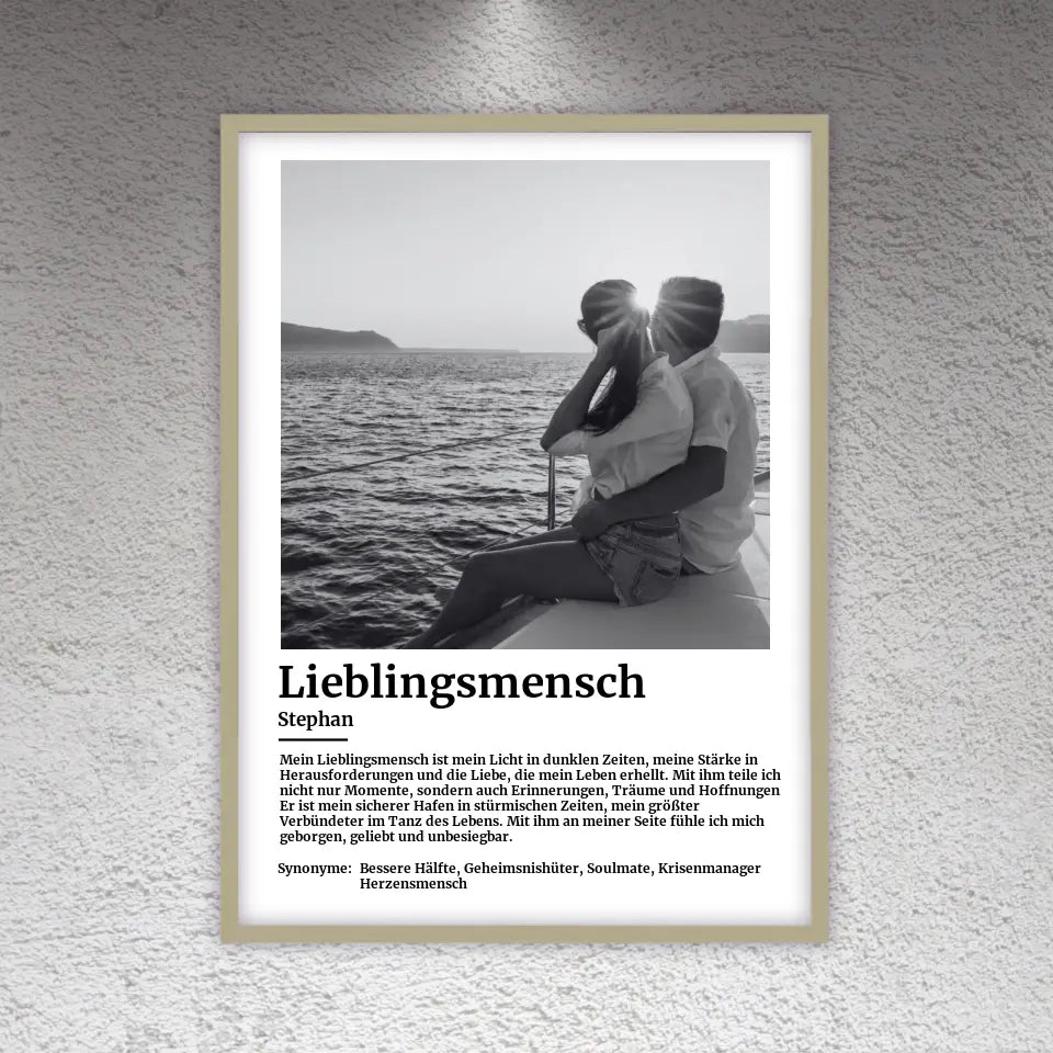 Foto mit Definition - Individuelles Poster mit Rahmen