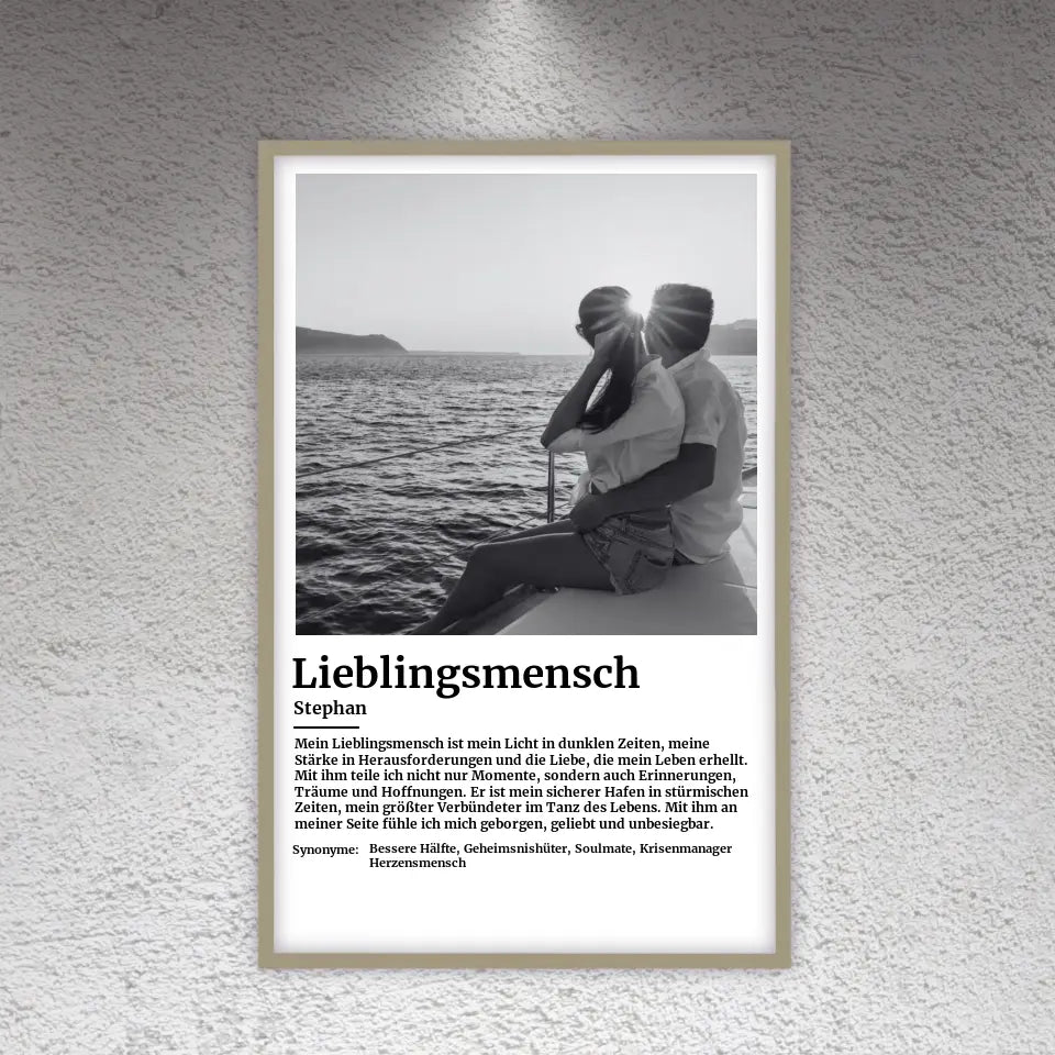 Foto mit Definition - Individuelles Poster mit Rahmen