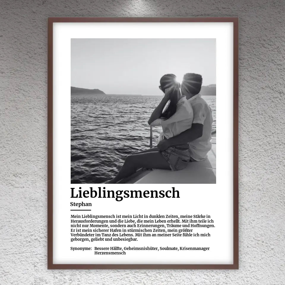 Foto mit Definition - Individuelles Poster mit Rahmen