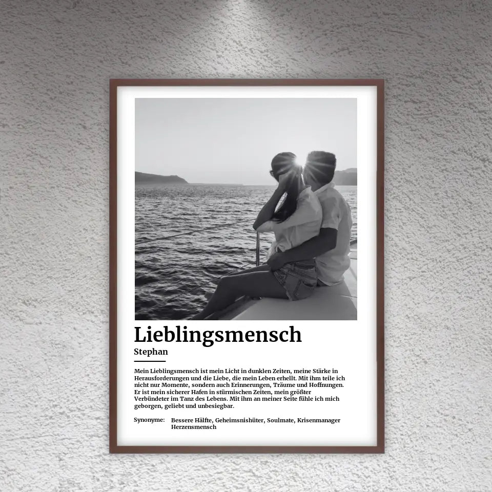 Foto mit Definition - Individuelles Poster mit Rahmen