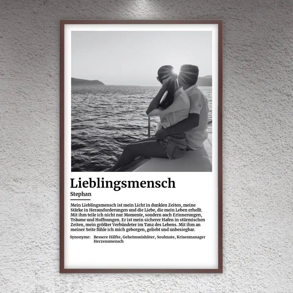 Foto mit Definition - Individuelles Poster mit Rahmen