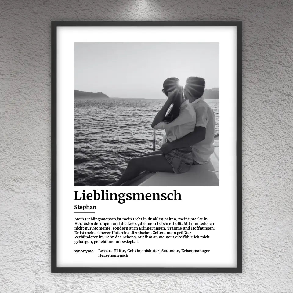 Foto mit Definition - Individuelles Poster mit Rahmen