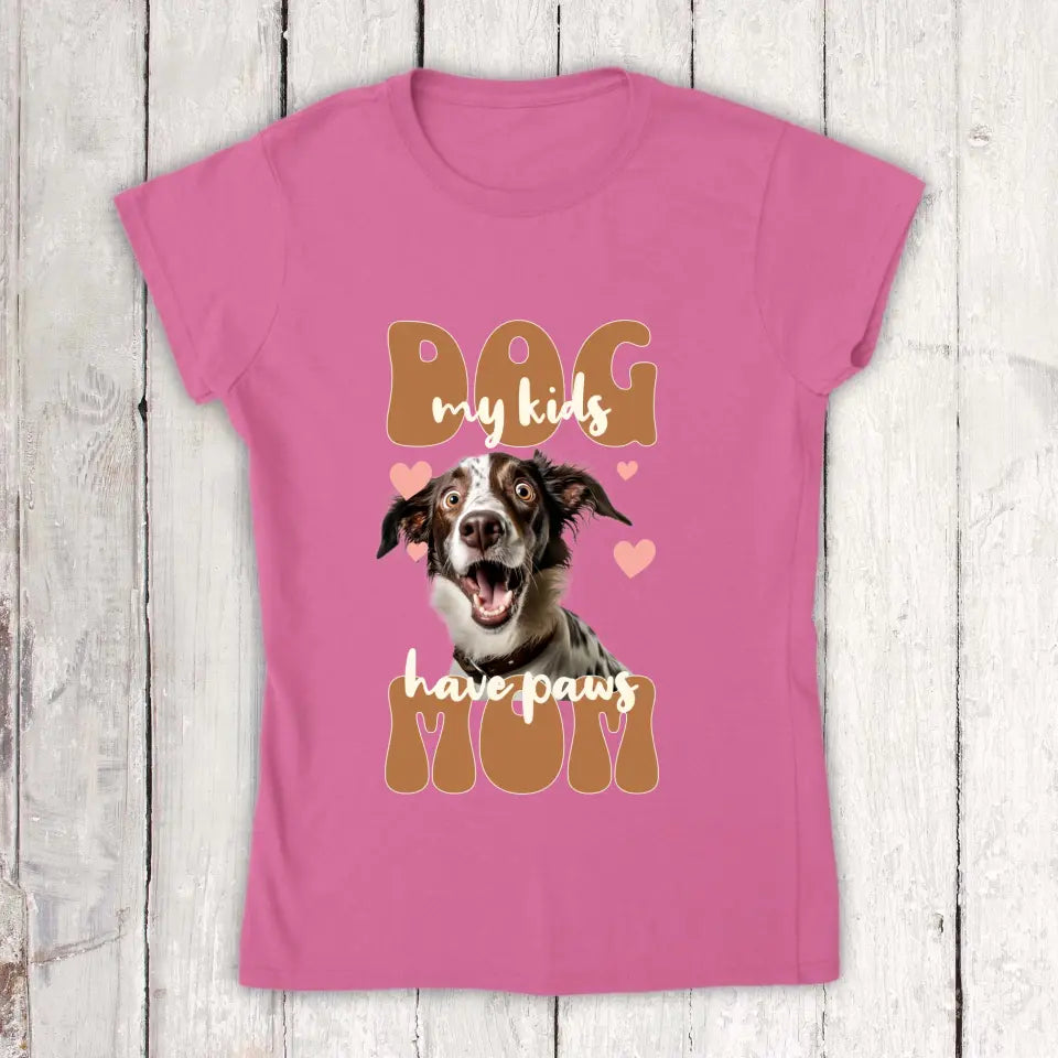 Dog Mom mit Foto - Individuelles Foto T-Shirt