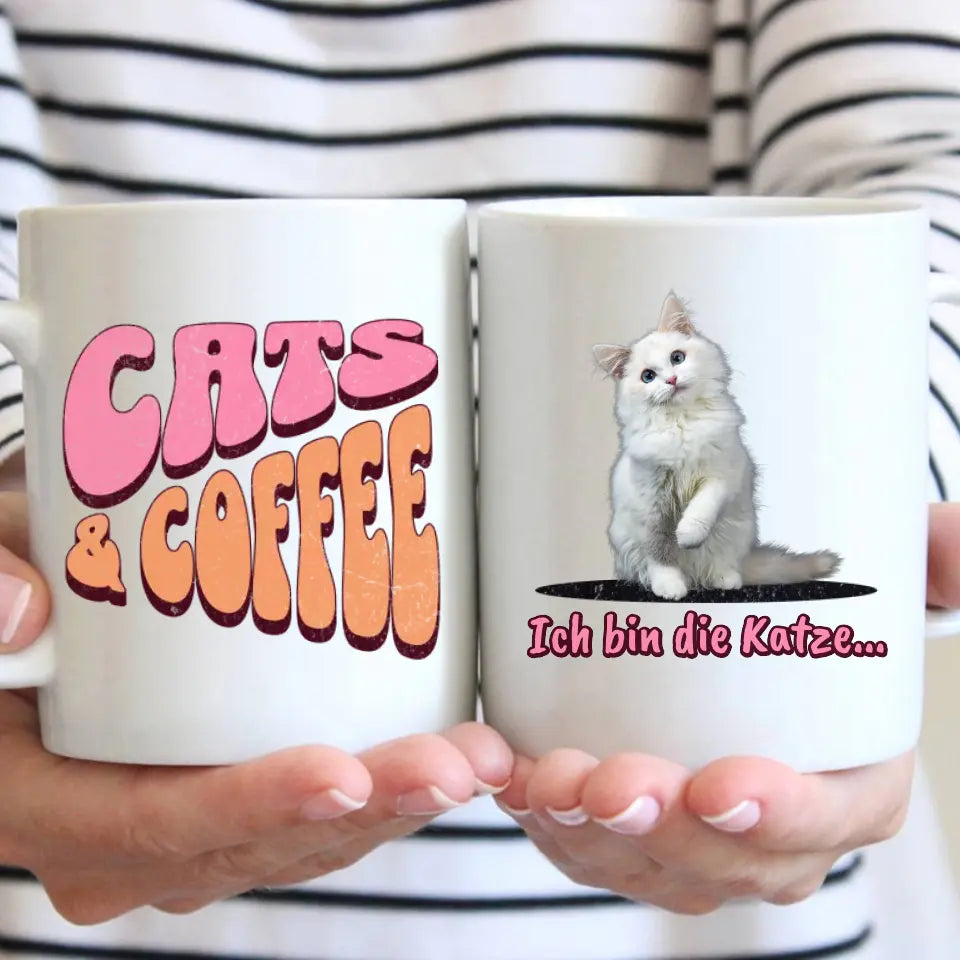 Cats and Coffee - Individuelle Fototasse