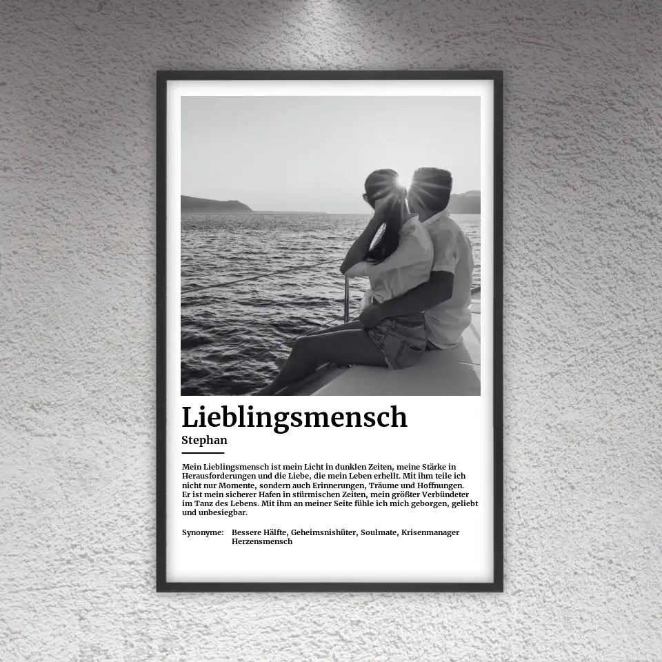 Foto mit Definition - Individuelles Poster mit Rahmen