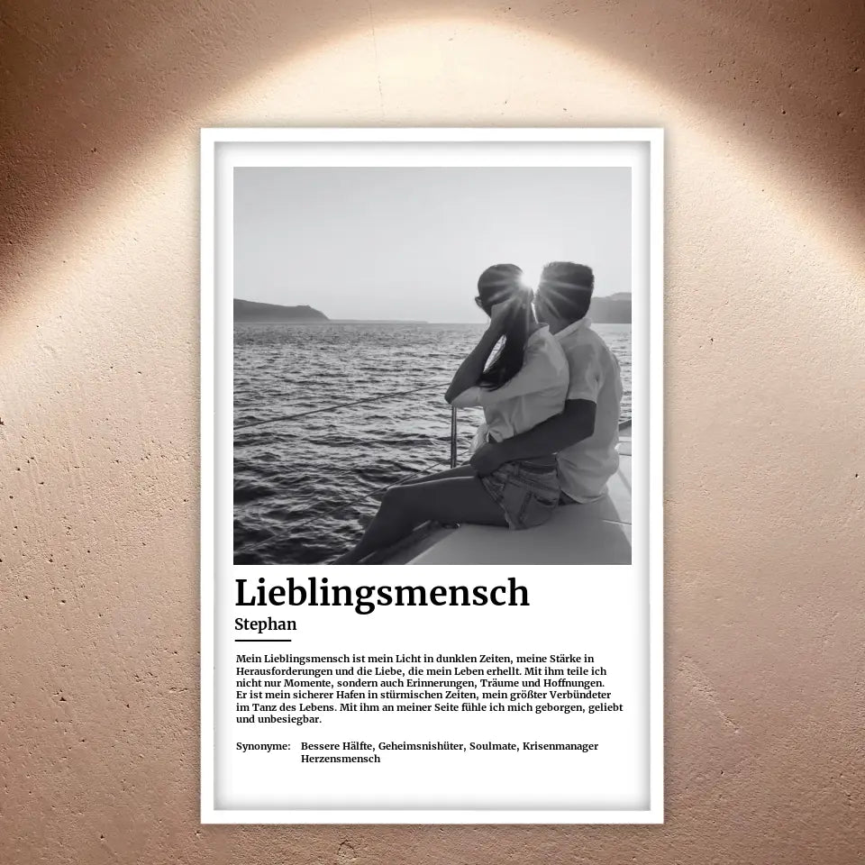 Foto mit Definition - Individuelles Poster mit Rahmen